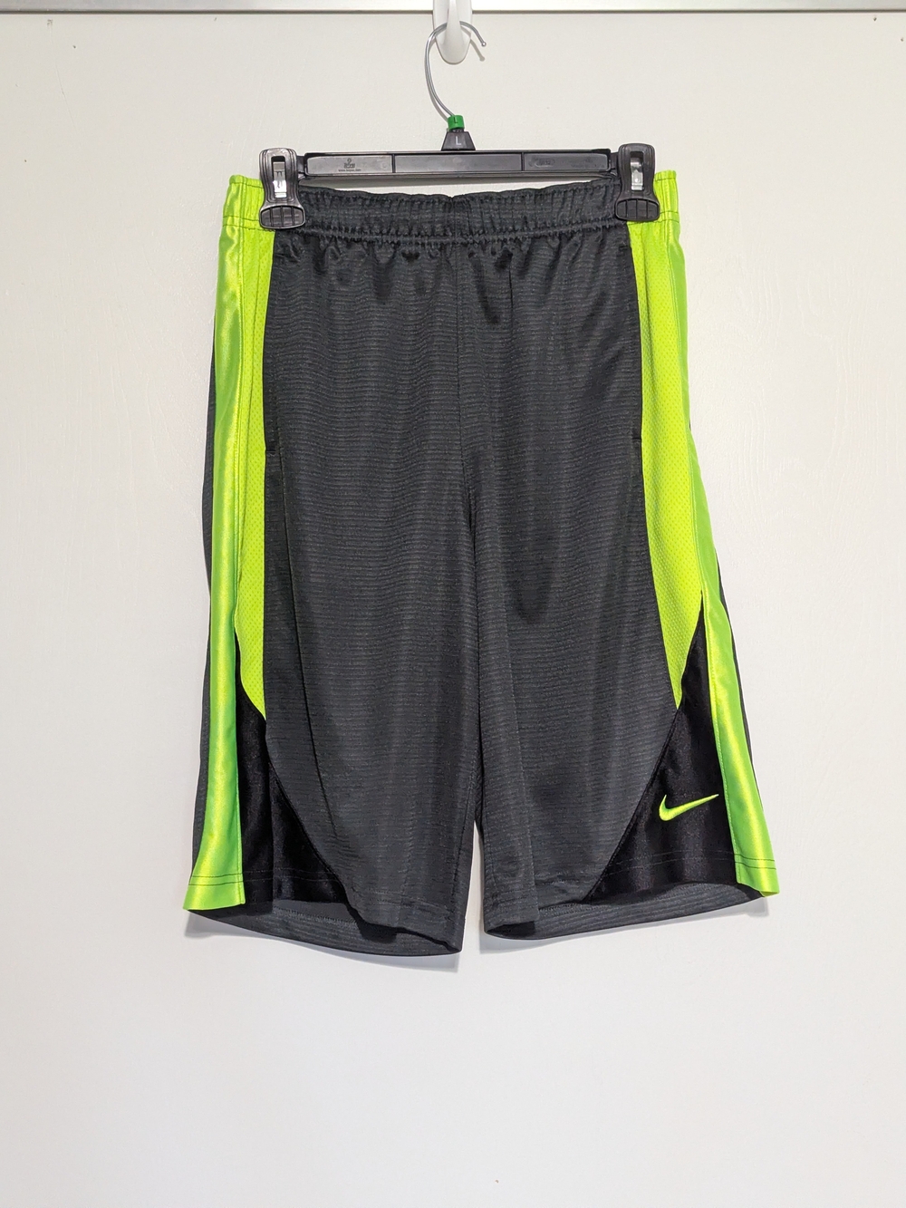 Nike Black with Neon Green Athletic Shorts